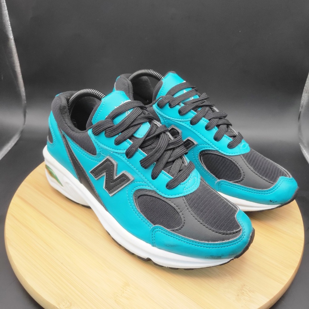 New Balance 498 Teal Black Made in USA Running Shoes Mens 6.5 Womens 8 W498LB